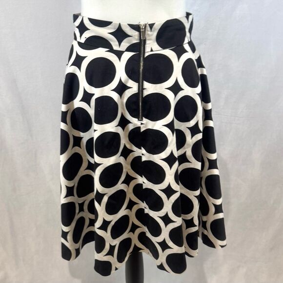 Amanda & Chelsea black and white circle print cotton skirt size 2 - Picture 4 of 6